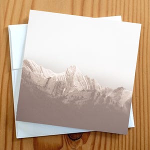 Fotografia de arte de montanha Cartão de felicitações em branco 5x5