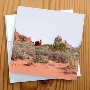 Carte de voeux vierge de photographie d'art de paysage 5 x 5