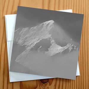 Carte vierge de photographie d'art de montagne 5 x 5