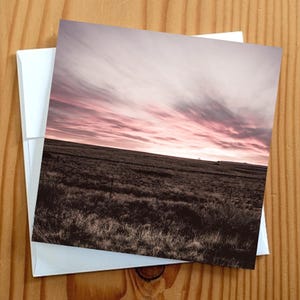 Carte de voeux vierge de photographie d'art de paysage 5 x 5