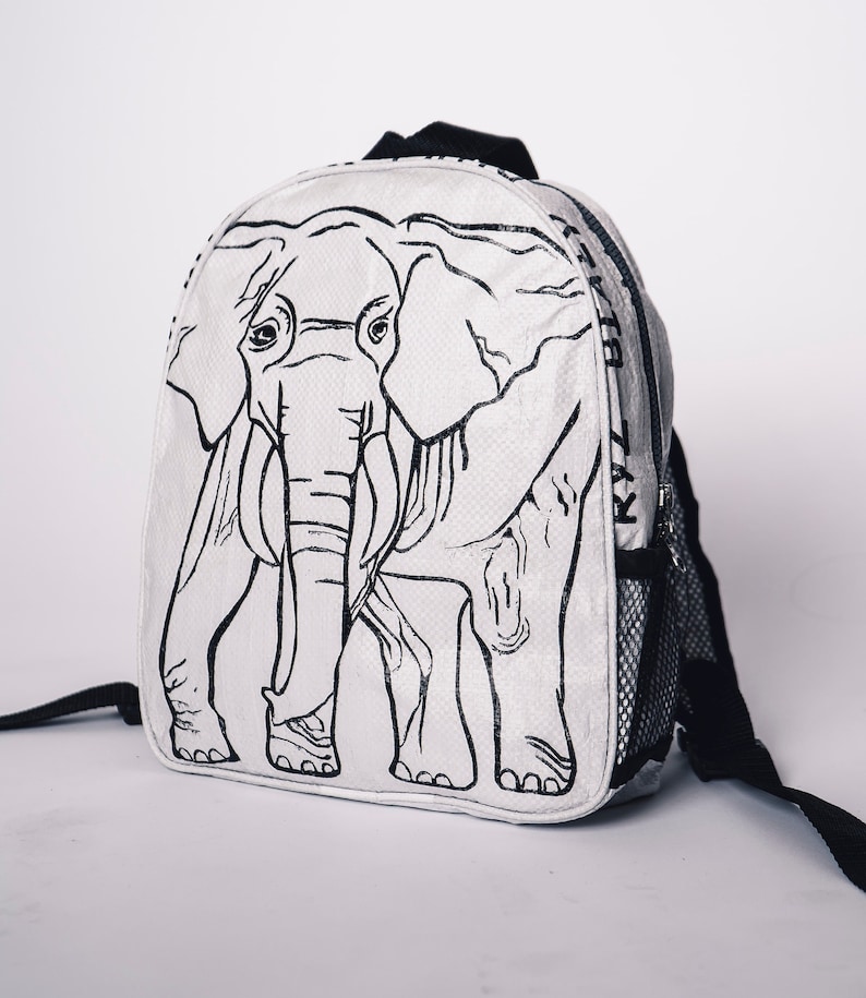 Recycled Minimal Daypack/Backpack White Elephant