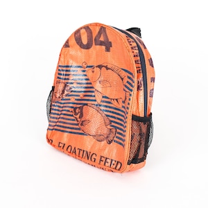 Recycled Minimal Daypack/Backpack Orange Fish