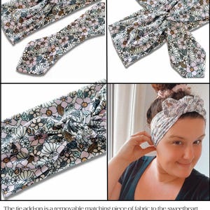 Red Tay Sweetheart Headband (or removable tie option) Sewing Sweethearts