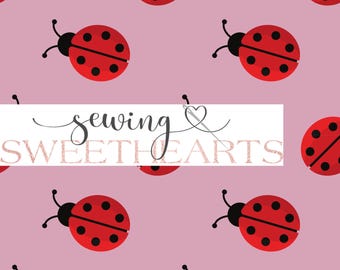 Ladybug seamless pattern, spring seamless repeat pattern, fabric pattern, digital seamless file, digital paper