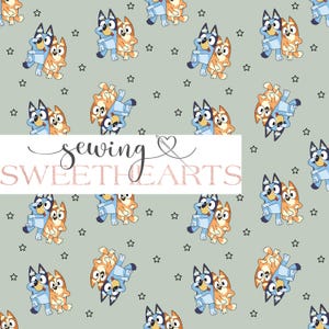 blue dog seamless pattern, sibling seamless repeat pattern, fabric pattern, fabric sublimation, digital seamless file, digital paper