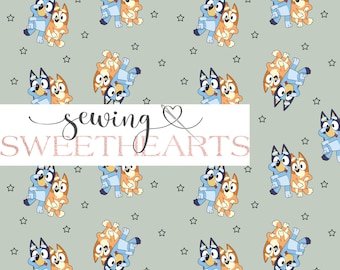 blue dog seamless pattern, sibling seamless repeat pattern, fabric pattern, fabric sublimation, digital seamless file, digital paper