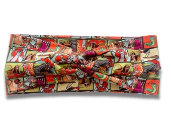 Fox Headband (or removable tie option), bow headband, hound twist headband, mommy and me, child headband, adult headwrap