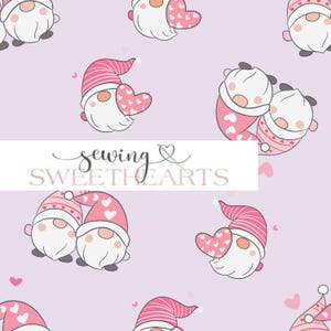 valentine gnomes seamless pattern, gnomies seamless repeat pattern, fabric pattern, fabric sublimation, digital paper file, holiday pattern