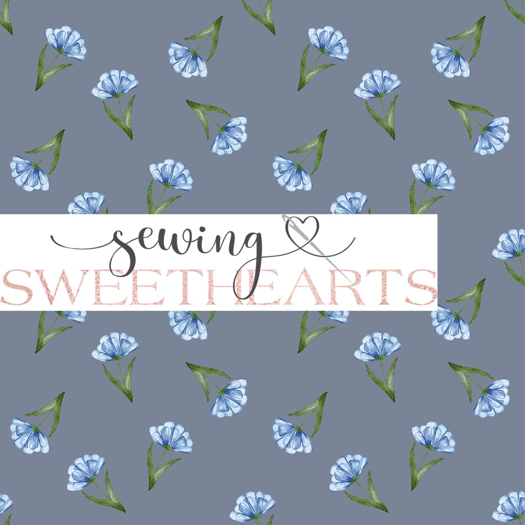 Floral Seamless Pattern, Blue Flowers Seamless Repeat Pattern ...