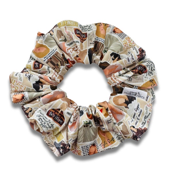 Beige Taylor Scrunchie,  Hair Tie, Chouchou, Ponytail, Messy Bun, Hair Elastic, XL Scrunchie, Gift for her, mommy and me