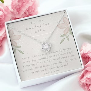 Cadeau au collier de ma femme / Avec carte de message / Cadeau du mari / Cadeau de la Saint-Valentin / Cadeau d’anniversaire / Cadeau de Noël