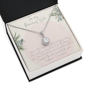 À mon précieux cadeau de collier de femme avec carte de message / cadeau d’anniversaire de mariage / cadeau d’anniversaire de femme / de mari à femme / bijoux personnalisés