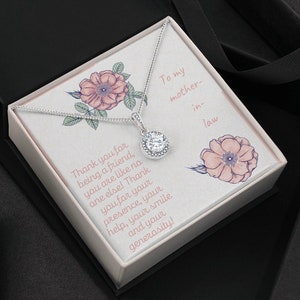 Belle-mère Beau collier cadeau / Avec carte de message /