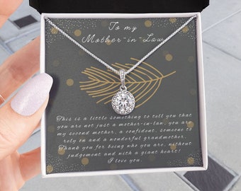Regalo per il 70° compleanno della suocera, collana con nome del fiore di nascita e biglietto con messaggio poetico, gioielli personalizzati per la suocera, regalo ricordo - Italia