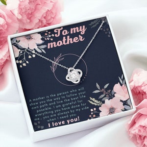 Cadeau de collier de mère avec carte de message, anniversaire de mère, fête des mères, cadeau de bijoux pour maman, cadeau de collier, pour ma maman