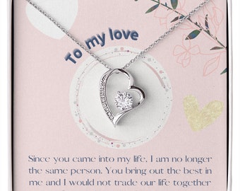 Nuova collana con cuore d'amore, regalo per moglie
