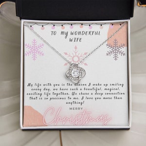 Merveilleux collier de femme cadeau de Noël / avec carte de message / bijoux personnalisés / collier avec carte / bijoux de Noël