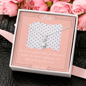 À mon cadeau de collier de maman / Avec carte de message / Cadeau de Noël / Fête des mères ou anniversaire