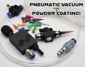 Pneumatisch vacuüm voor poedercoating - Onderhoudsvrij microvacuümapparaat, zorgt voor nauwkeurige verwijdering voorafgaand aan het bakken!