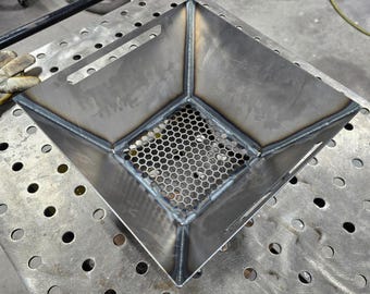 Fire Pit DXF & SVF CNC Plasma Laser Cut Files - 2' Square Burn Area, Easily Scalable!