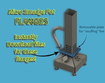 Micro Smudge Pot Flange DXF SVG Files - CNC Cut File for Adding Flanges to Our Micro Smudge Pot!