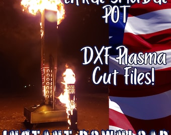Large Smudge Pot CNC Plasma DXF Cut File Cnc Design Fire Pit Dxf Metal Art Cnc Smudge Pot Heater DIY Kit Plans Fabrication Instant Download