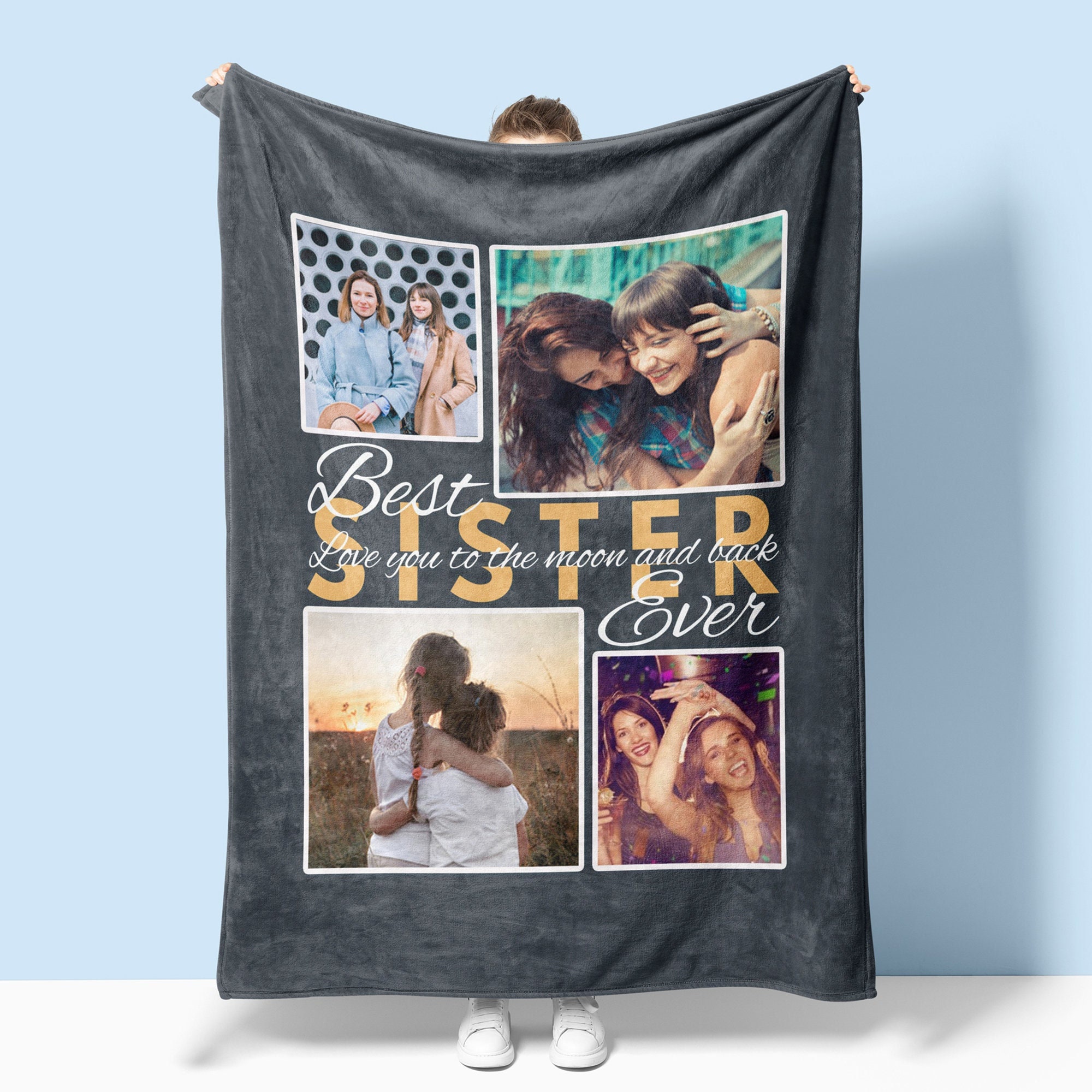 Personalized sister blankets sale