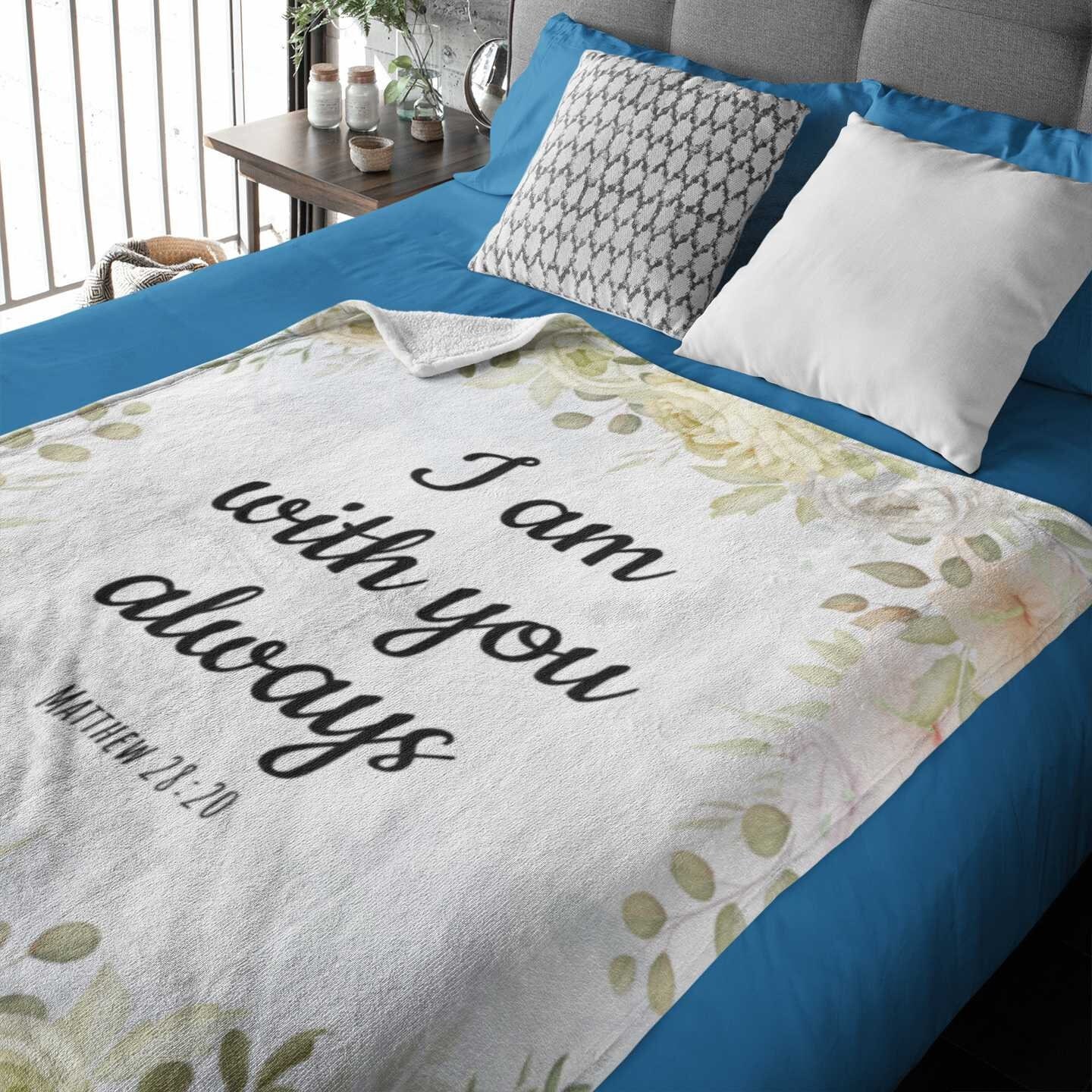 Bible Verses Throw Blankets I Am With You Always Matthew Etsy