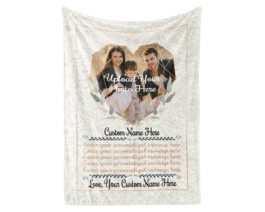 Personalized Photo Blanket for Boyfriend Custom Letter Etsy