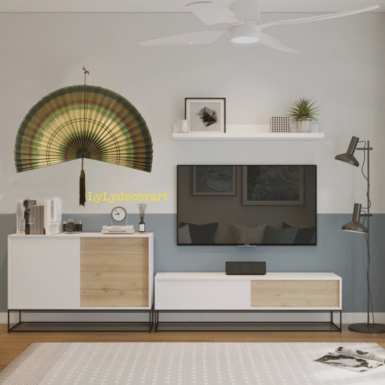 6080100cm Natural Giant Bamboo Fold Wall Fan Oversized . Etsy