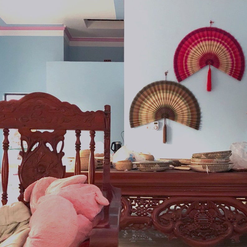 6080100cm Natural Giant Bamboo Fold Wall Fan Oversized . Etsy