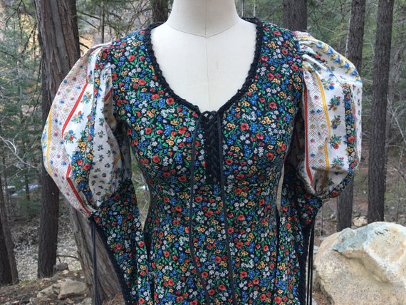 Rare designer gunne sax maxi dress gown floral ca… - image 9