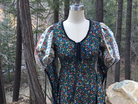 Rare designer gunne sax maxi dress gown floral ca… - image 1