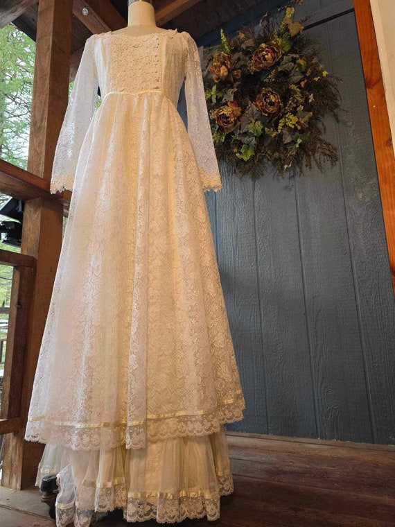 Gunne sax antique white maxi dress Jessica McClin… - image 2