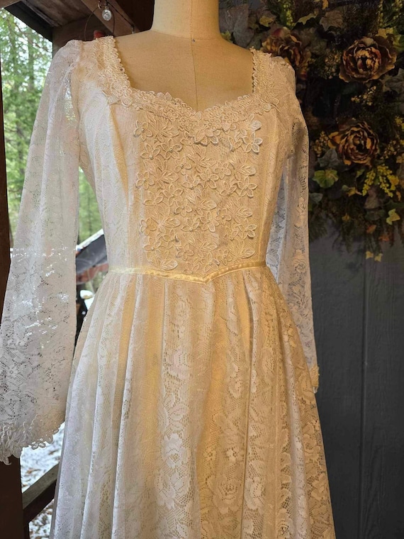 Gunne sax antique white maxi dress Jessica McClin… - image 1