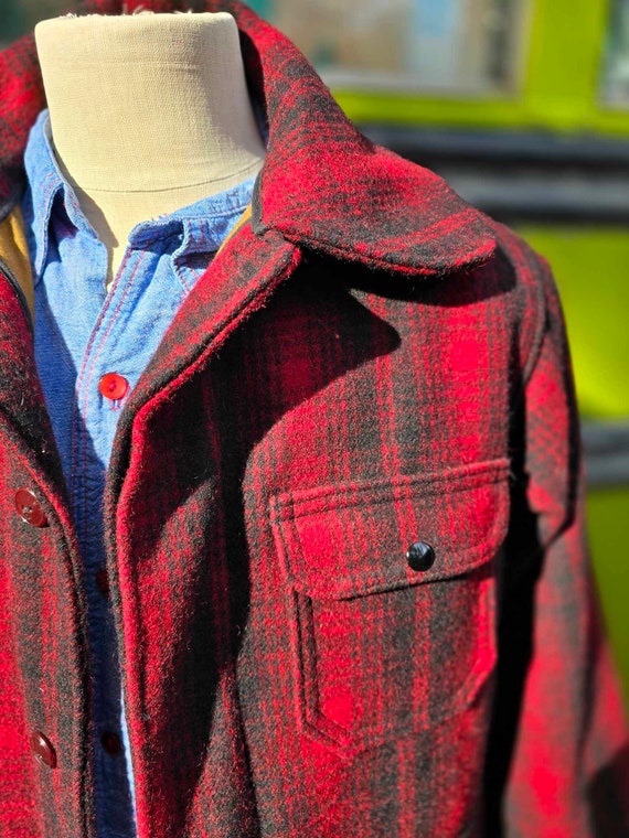 1960s 60s Woolrich  wool jacket coat workwear ant… - image 2