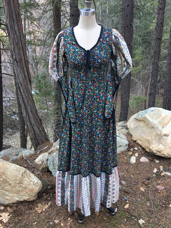 Rare designer gunne sax maxi dress gown floral ca… - image 4