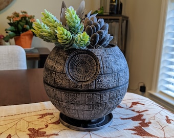 Death Star /  Star Wars / Planter / Hand Painted