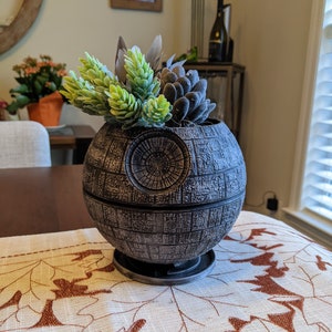 Death Star /  Star Wars / Planter / Hand Painted