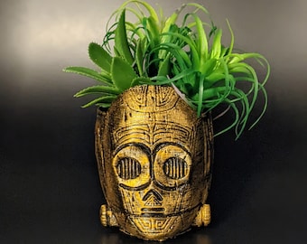 C-3PO / StarWars Inspired planter / Succulent / This is the Droid you are looking for!