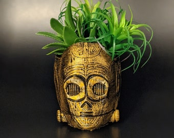 C-3PO / StarWars Inspired planter / Succulent / This is the Droid you are looking for