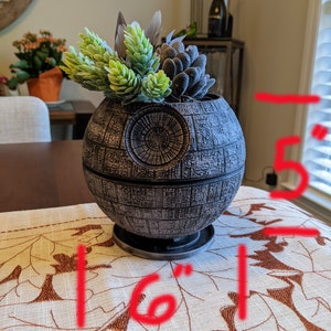 Death Star / Star Wars / Planter / Hand Painted image 7