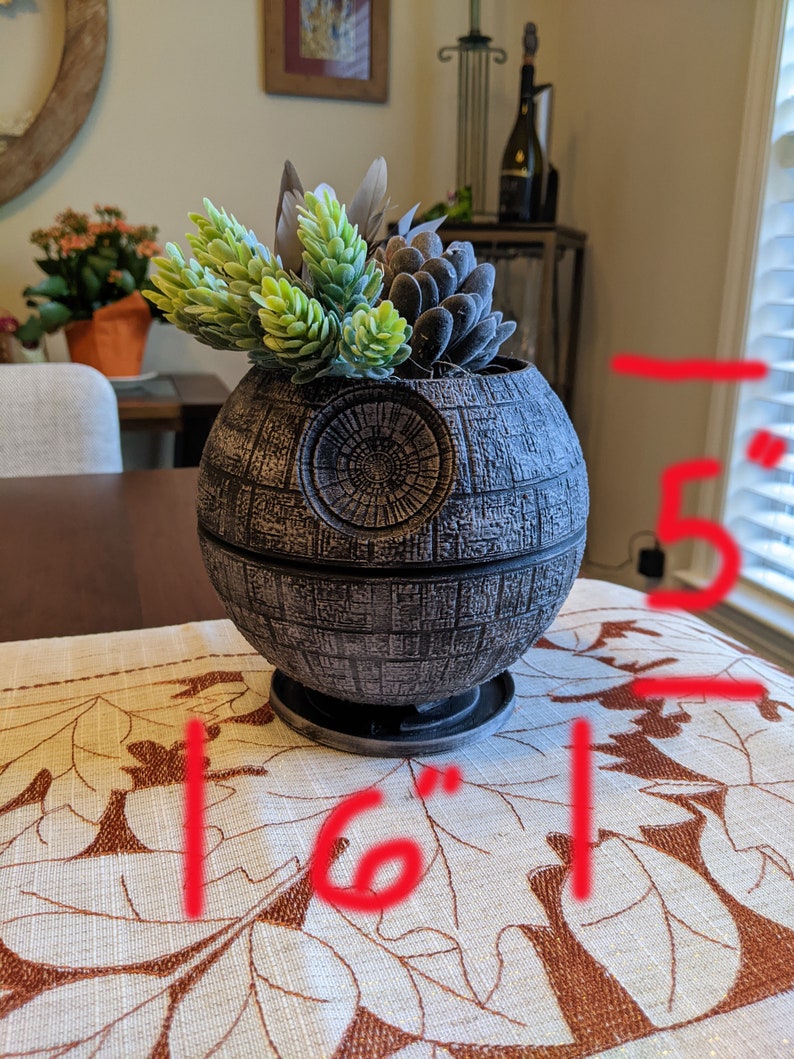 Death Star / Star Wars / Planter / Hand Painted image 7