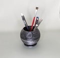 Death Star Pen Holder / Star Wars / Hand Painted