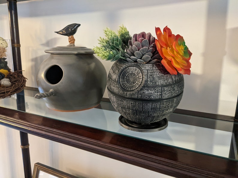 Death Star / Star Wars / Planter / Hand Painted image 4