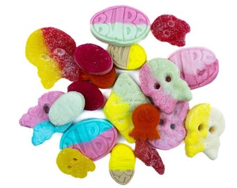 Sweet + Sour Mix Swedish Candy Bubs | Mix Sweet and Sour Bag | Pick n Mix | BUBS Vegetarian Sweets | Sugar Rush Lane | Free Shipping