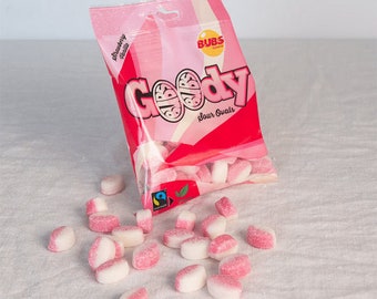 BUBS Sour Strawberry and Vanilla Ovals | Mix Sour Bag | Pick n Mix | Party Candy Gift | BUB's Vegetarian Sweets | BonBon | Free Shipping |