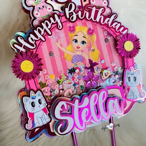Love Diana Cake Topper, party decorations, love diana birthday theme, custom cake topper, shaker cake topper, cake topper with lights decor