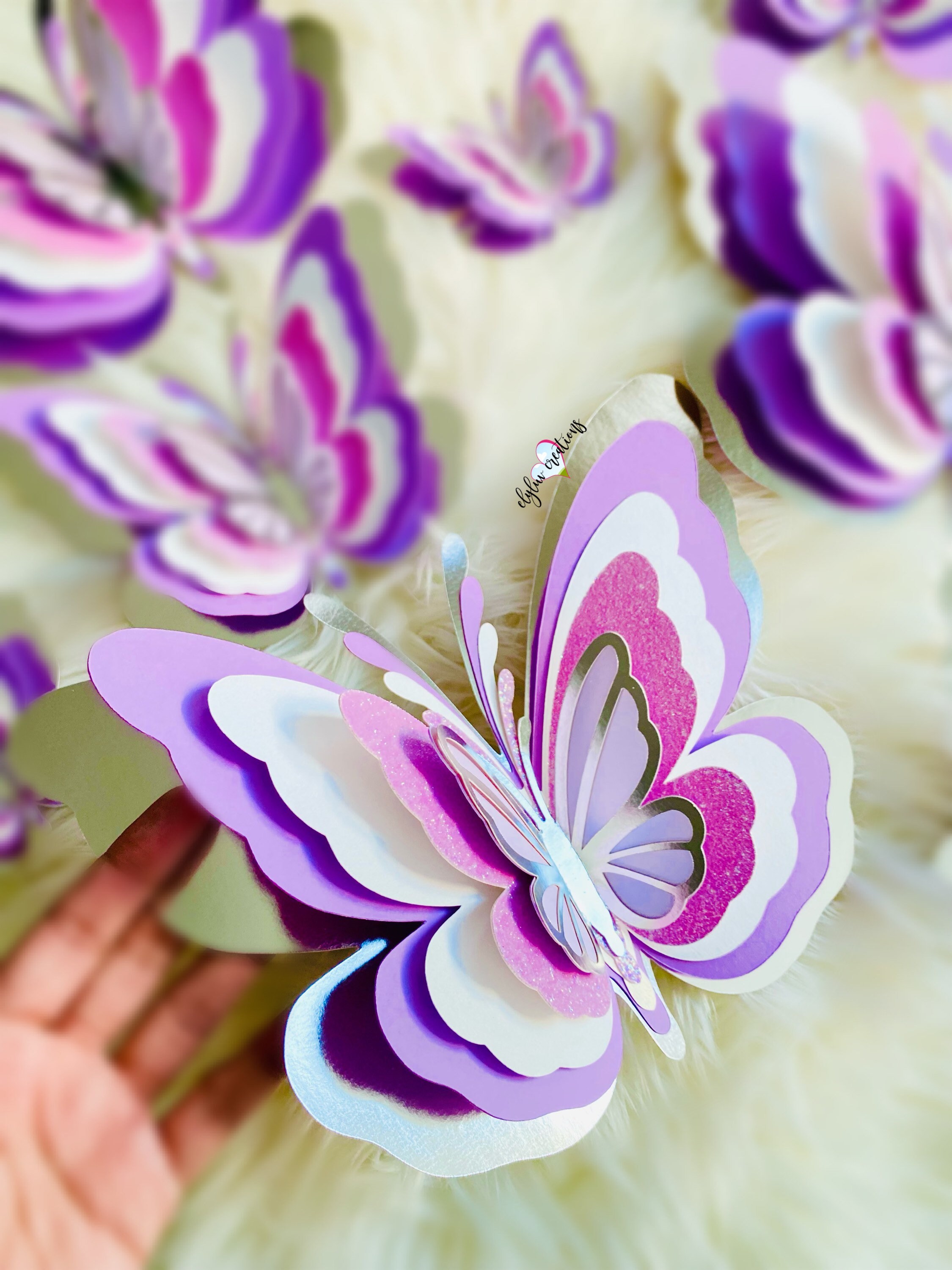 YCHTEWY-Feather Fake Butterfly For Craft Decoration Set Of 12 With Clip Pink Wedding Home Flower Pot Christmas Party Spring Home Decor Floral: Artificial Flowers