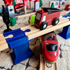 Wooden Train Pillars – Set of 2 – Compatible with Thomas, Brio, IKEA & More!